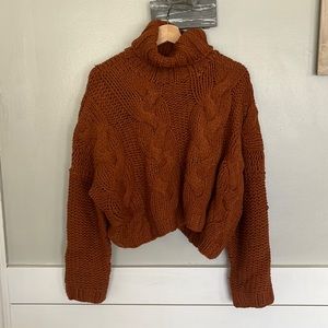 VICI brand chunky knit cropped sweater.